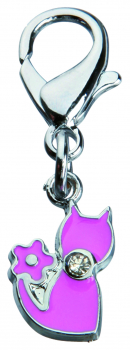 Trixie Schmuckanhänger, Katze mit Blume - rosa