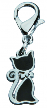 Trixie Schmuckanhänger, Katze mit Schleife - schwarz