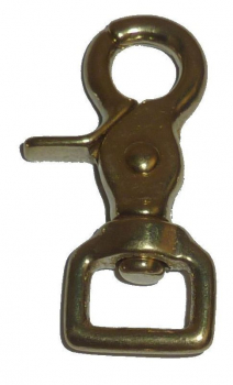 Scherenkarabiner-Messing 16x 64mm mit geraden Wirbel